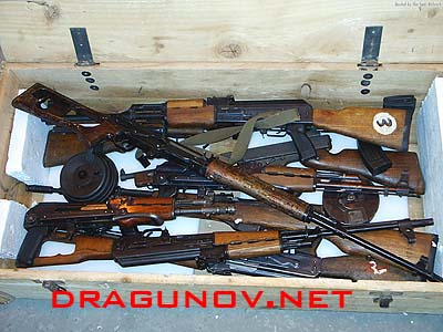 Box of Iraqi guns