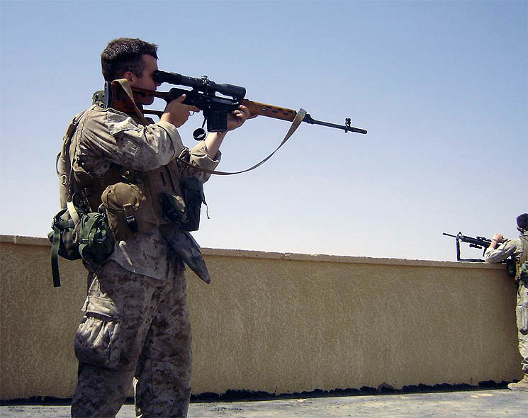 Marine with SVD on roof