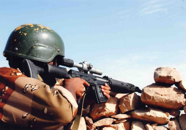 Yemeni soldier with SVD